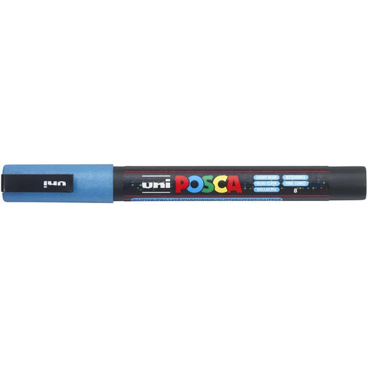 Posca Marker UNI POSCA PC-3M Glitter hellblau