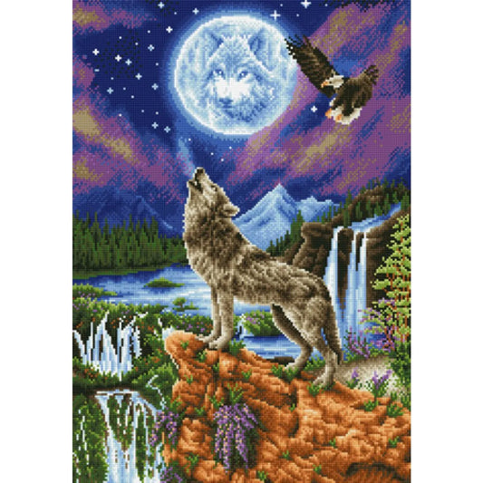 Pracht Diamond Dotz Wolf, ca. 47 x 67 cm groß