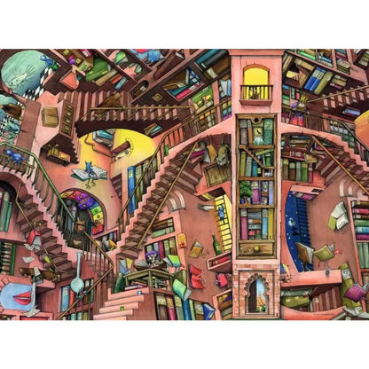 Ravensburger Puzzle - Die verrückte Bibliothek, 500 Teile