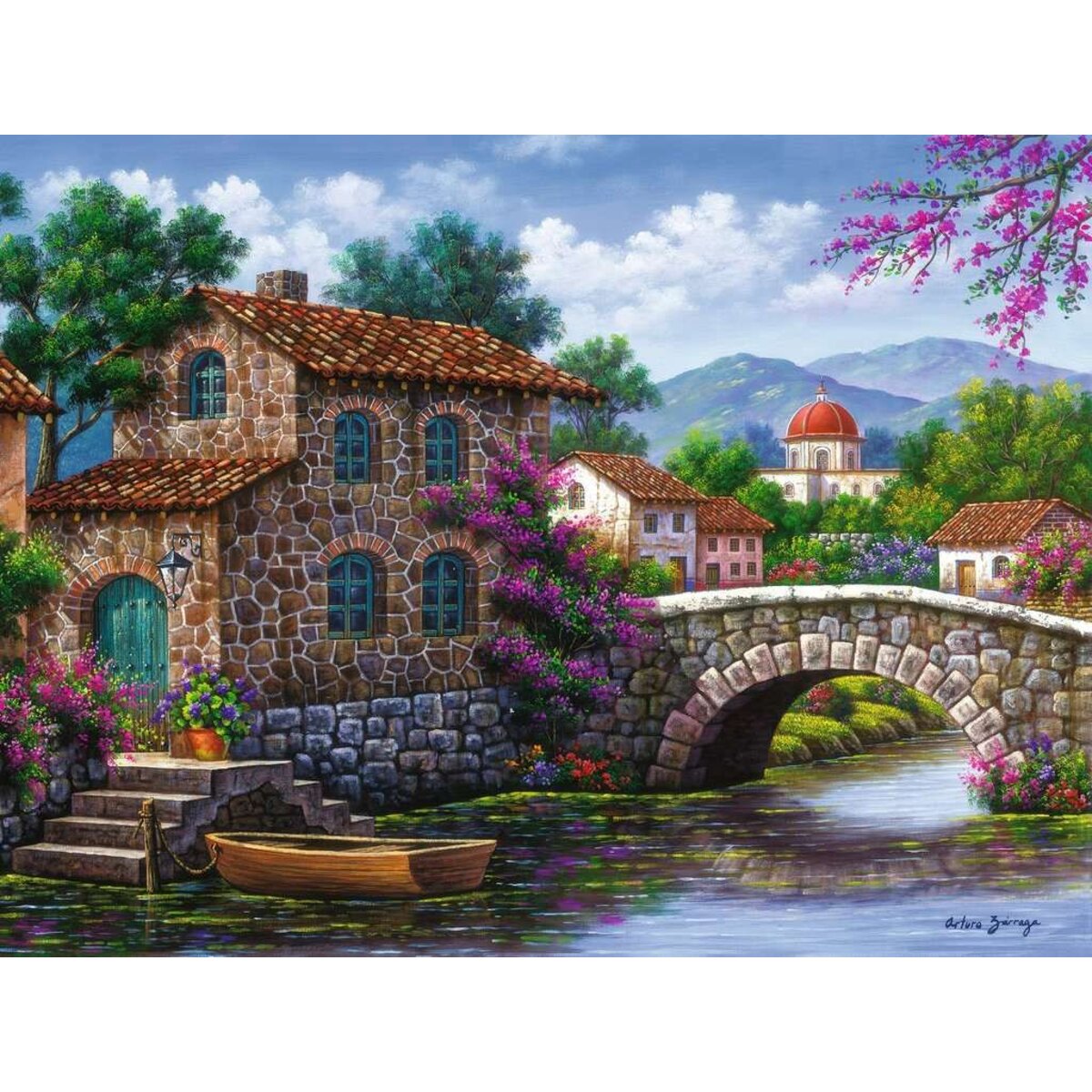 Ravensburger Puzzle - Die Brücke über dem Fluss, 500 Teile