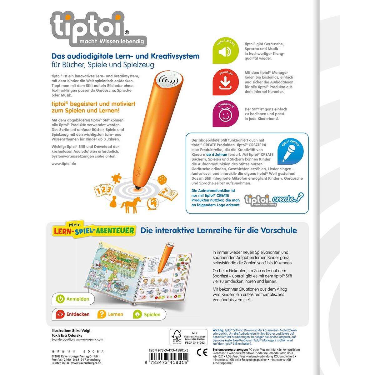 Ravensburger tiptoi® Erste Zahlen (tiptoi® Mein Lern-Spiel-Abenteuer)