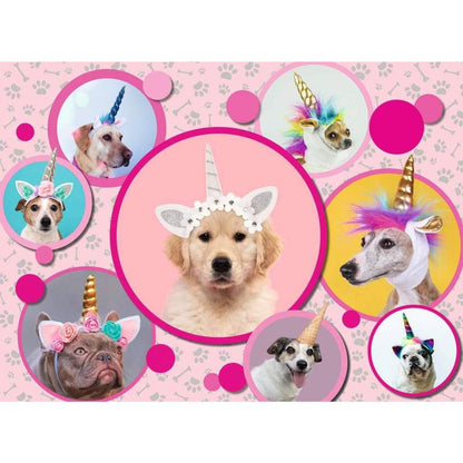 Ravensburger XXL Puzzle - Knuffige Einhorn-Hunde, 300 Teile