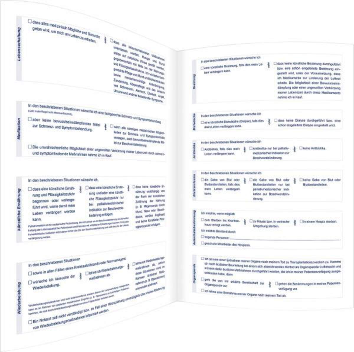 RNK Verlag Verlag Meine Patientenverfügung für 2 Personen