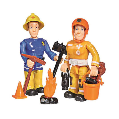 Simba Feuerwehrmann Sam bewegliche Figuren Doppelpack, 1 Stück, 4-fach sortiert