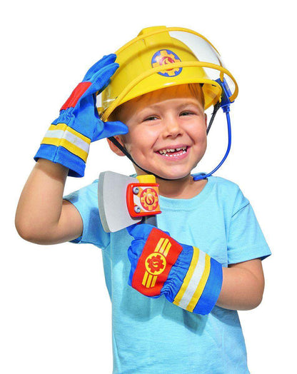 Simba Feuerwehrmann Sam Kostümset Feuerwehr Handschuhe und Axt