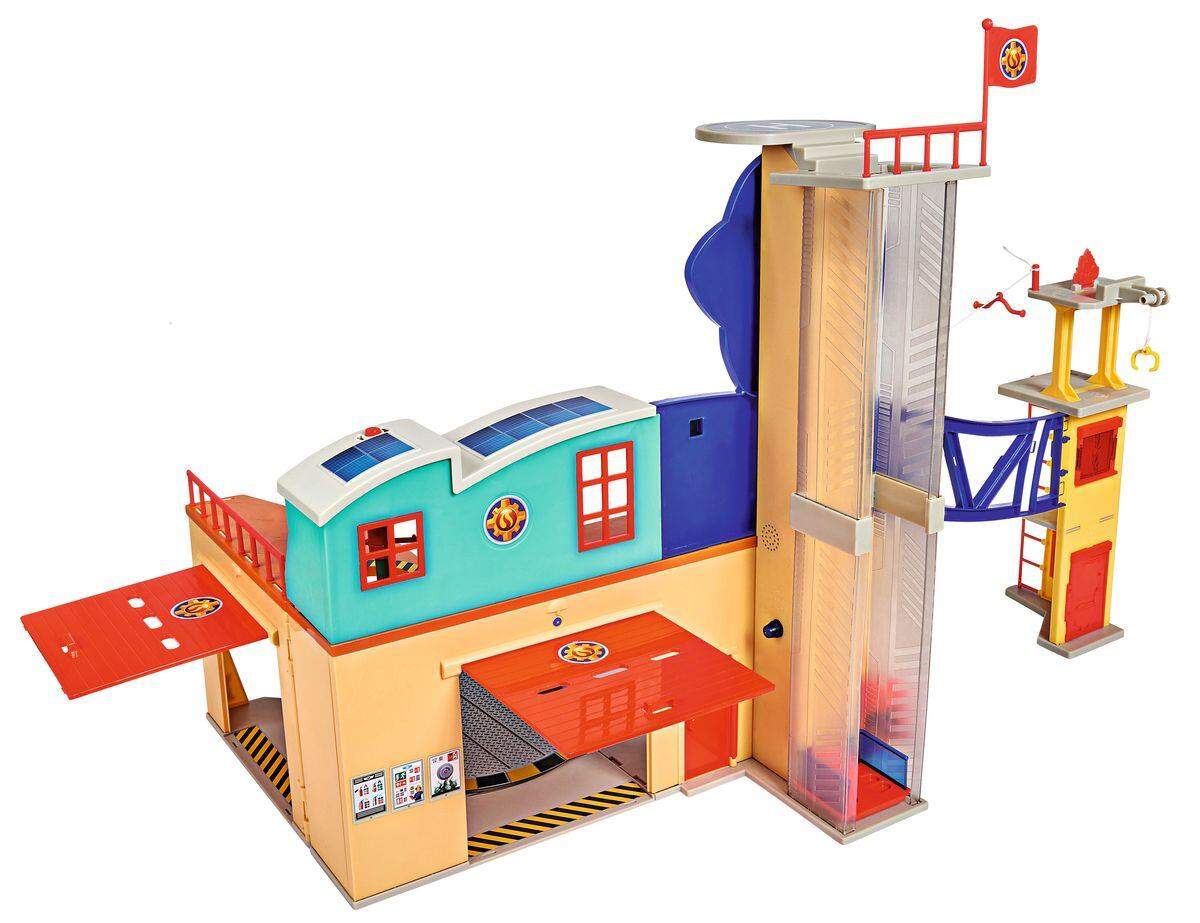 Simba Feuerwehrmann Sam Mega Feuerwehrstation XXL, mit Licht und Sound