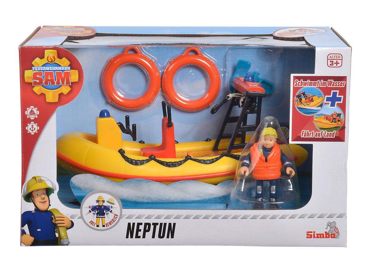 Simba Feuerwehrmann Sam Neptune Boot mit Figur