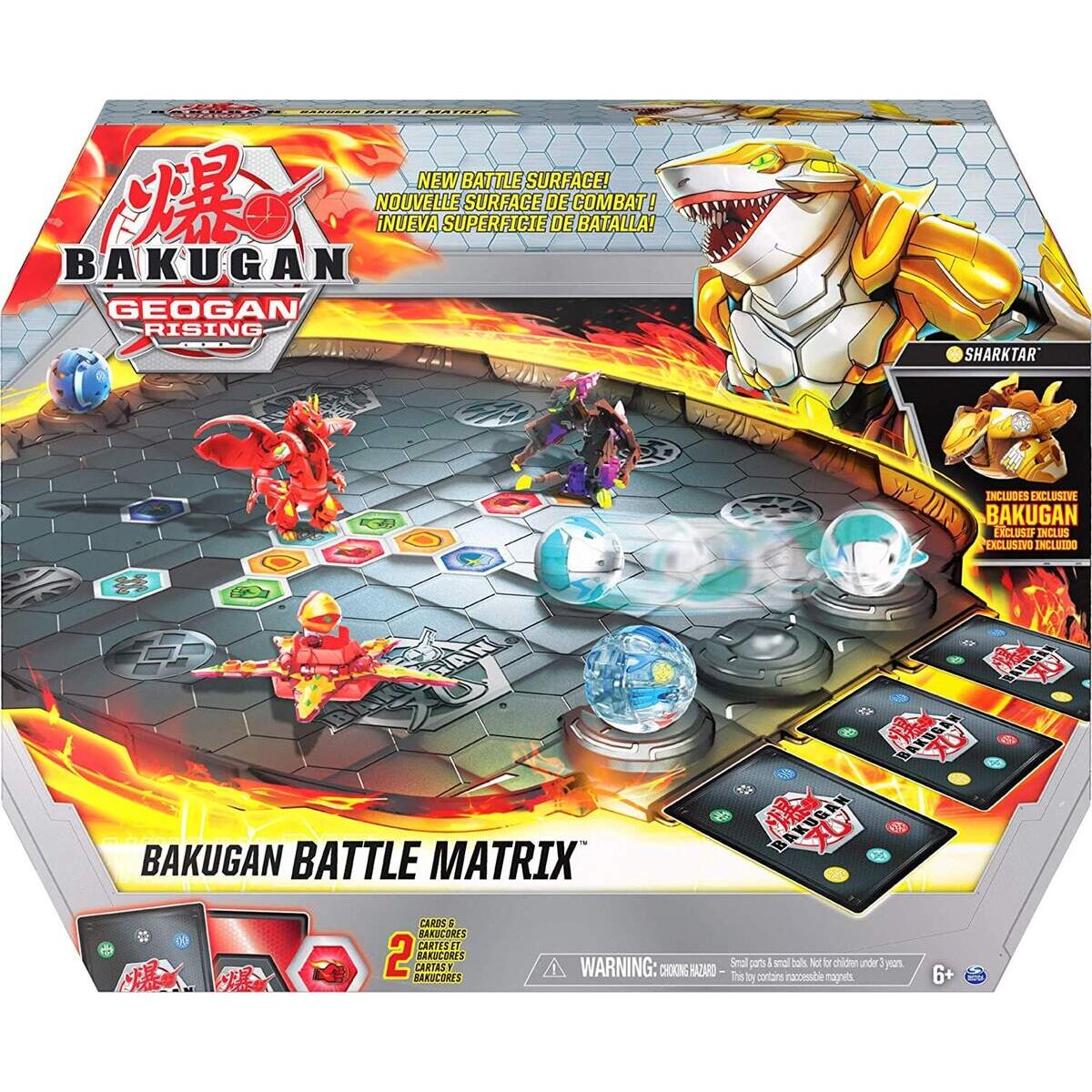 Spin Master Bakugan Geogan Rising Battle Matrix mit exklusivem Aurelus Sharktar Bakugan