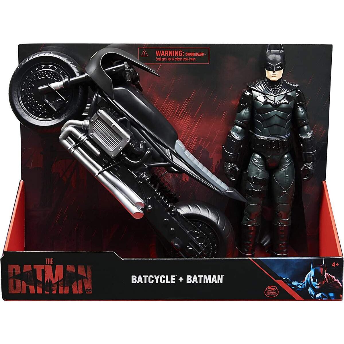 Spin Master Batman authentisches Bat-Cycle mit 30cm Batman-Actionfigur inkl. Stoffumhang