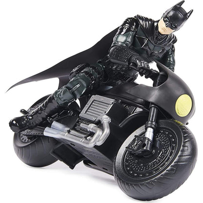 Spin Master Batman authentisches Bat-Cycle mit 30cm Batman-Actionfigur inkl. Stoffumhang