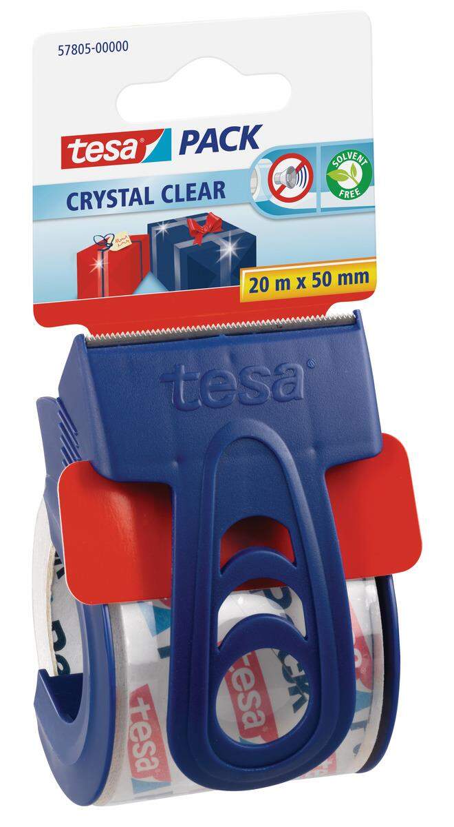 tesa pack crystal clear Handabroller inkl. Packband 20mx50mm