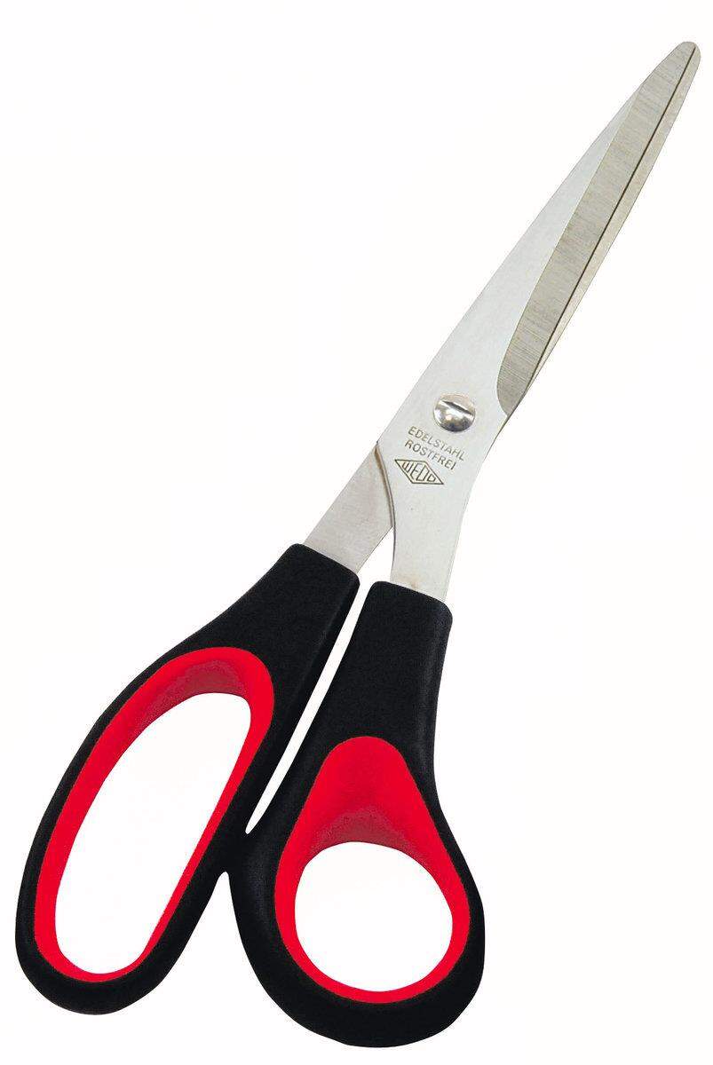 WEDO® 9768 Edelstahlschere Softgriff, 21cm, rot