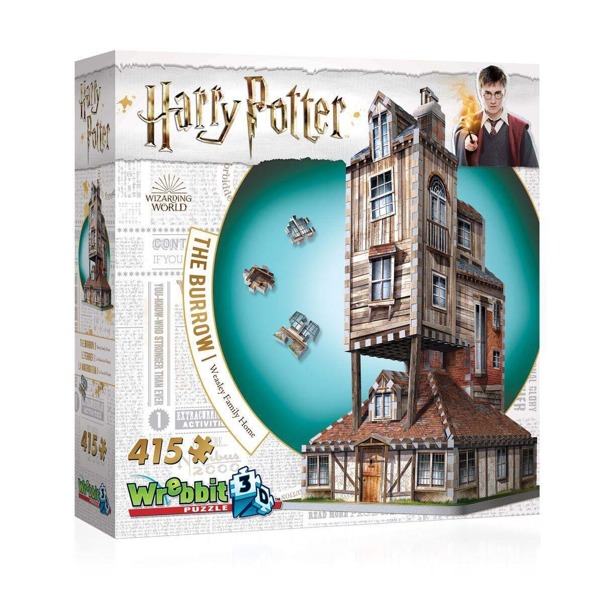 Wrebbit 3D Puzzle Harry Potter™ - Der Fuchsbau: Haus der Familie Weasley, 415 Teile