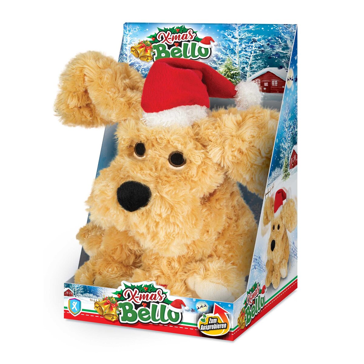 XTREM Toys&Sports Singender Hund X-Mas Bello, Höhe 27cm